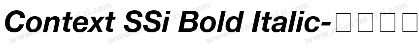 Context SSi Bold Italic字体转换